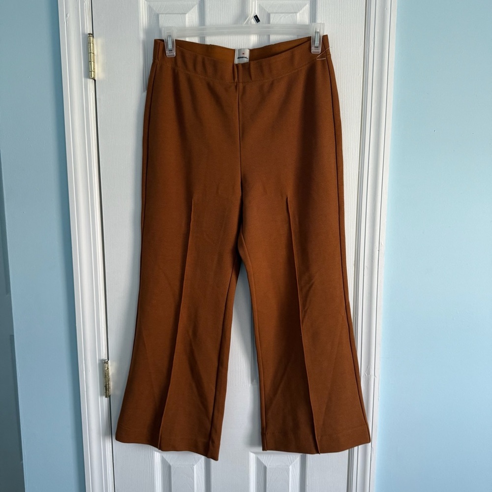 Maeve by Anthropologie The Margot Women’s Kick-Flare Cropped Texture Pants Sz XS